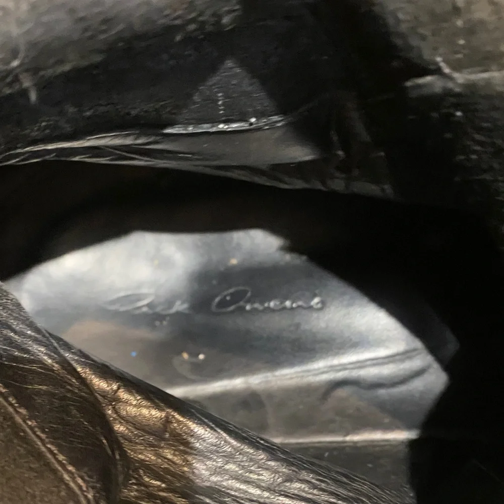 Rick Owens Black Textured Leather - Picture 2 of 5
